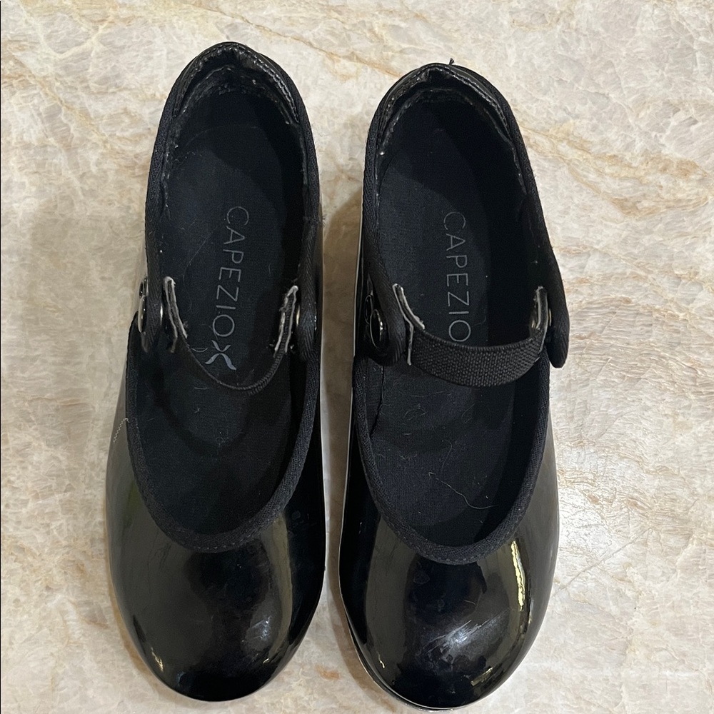 Capezio Shiny Black Kids Dress Shoes